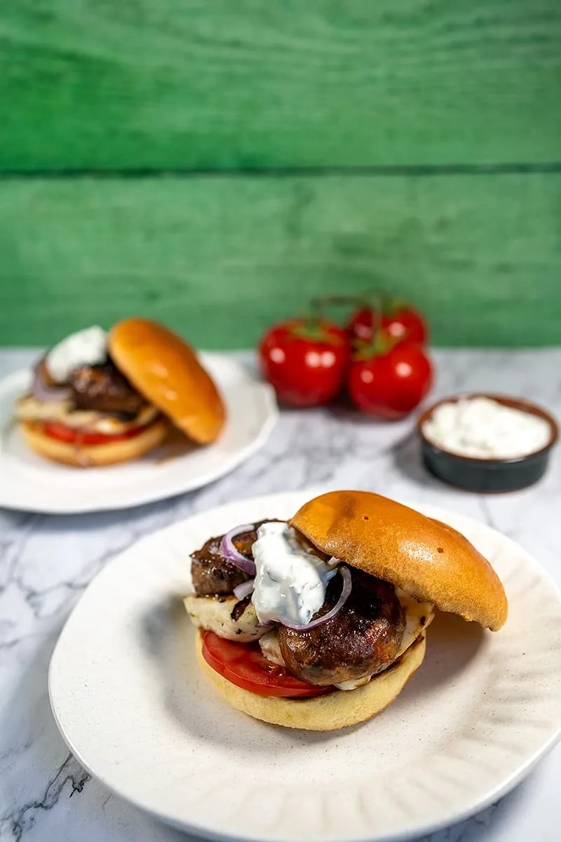 Burger de halloumi aux champignons