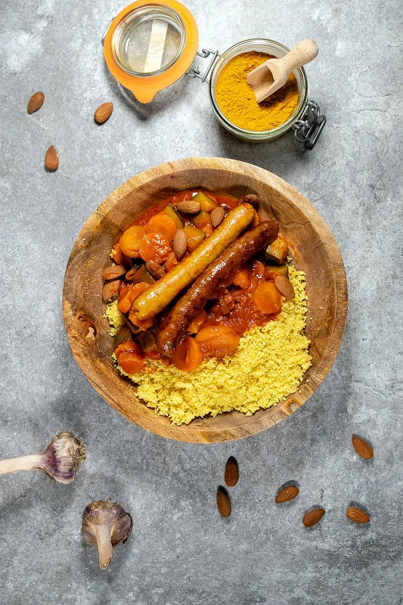 Couscous aux légumes et saucisses