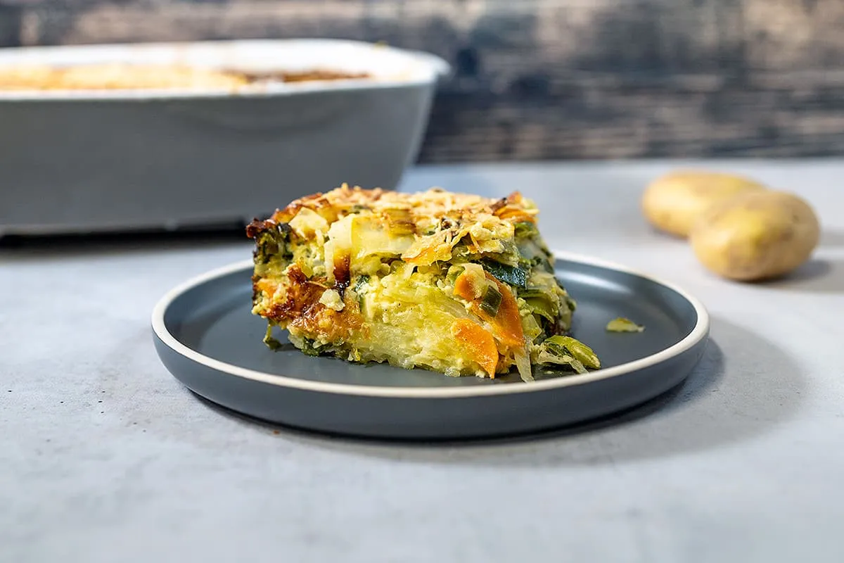 Gratin de carottes et poireaux