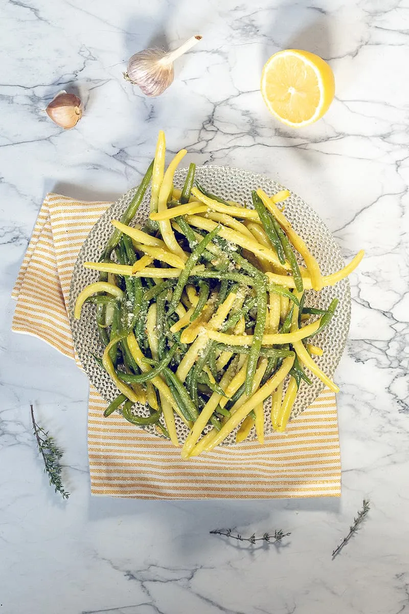 Haricots verts à l'ail et au parmesan