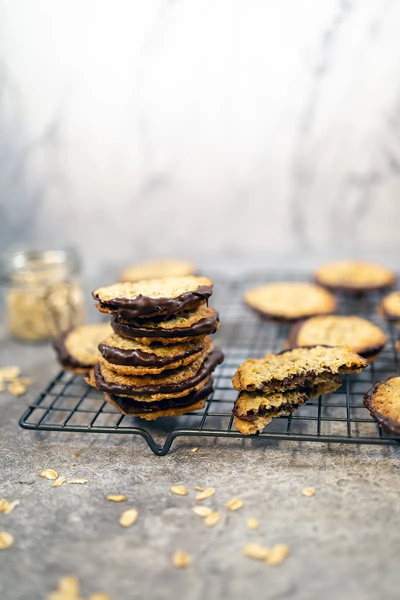 Havreflarn - Biscuits suédois à l'avoine avec du chocolat