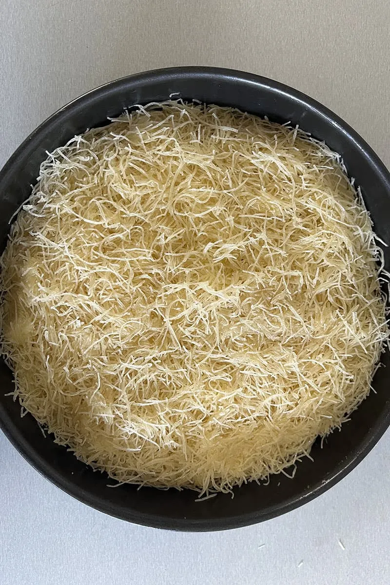 Préparation du künefe - étape 3