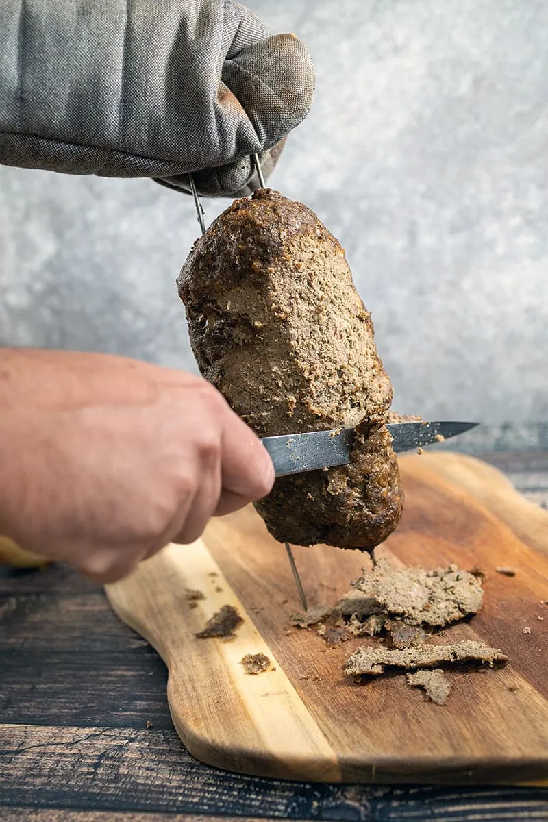Brochette de döner kebab maison