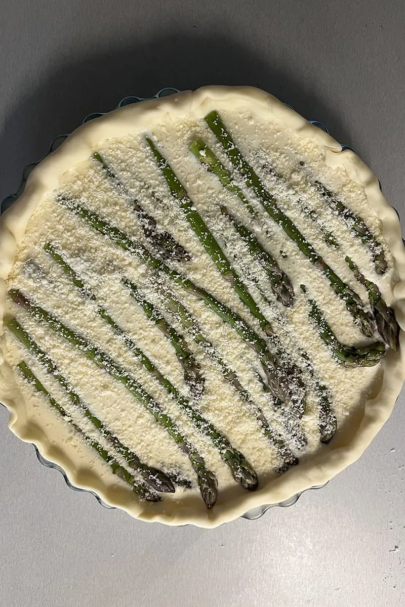 Quiche aux asperges vertes - 2ème étape