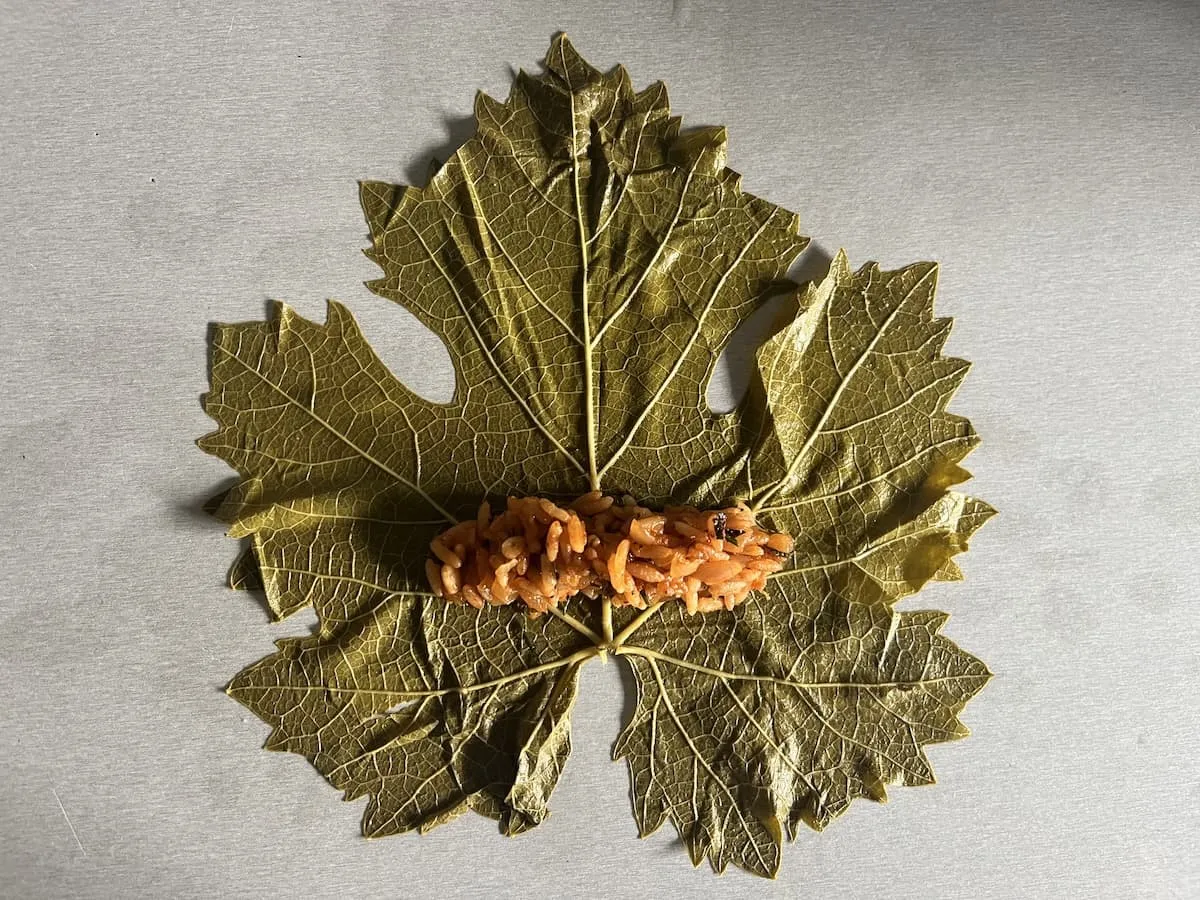 Remplir et rouler les feuilles de chou 1 / 4