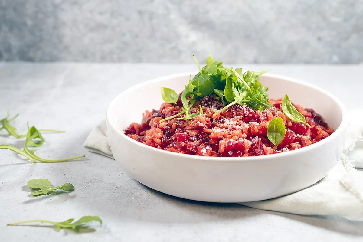 Risotto à la betterave maison