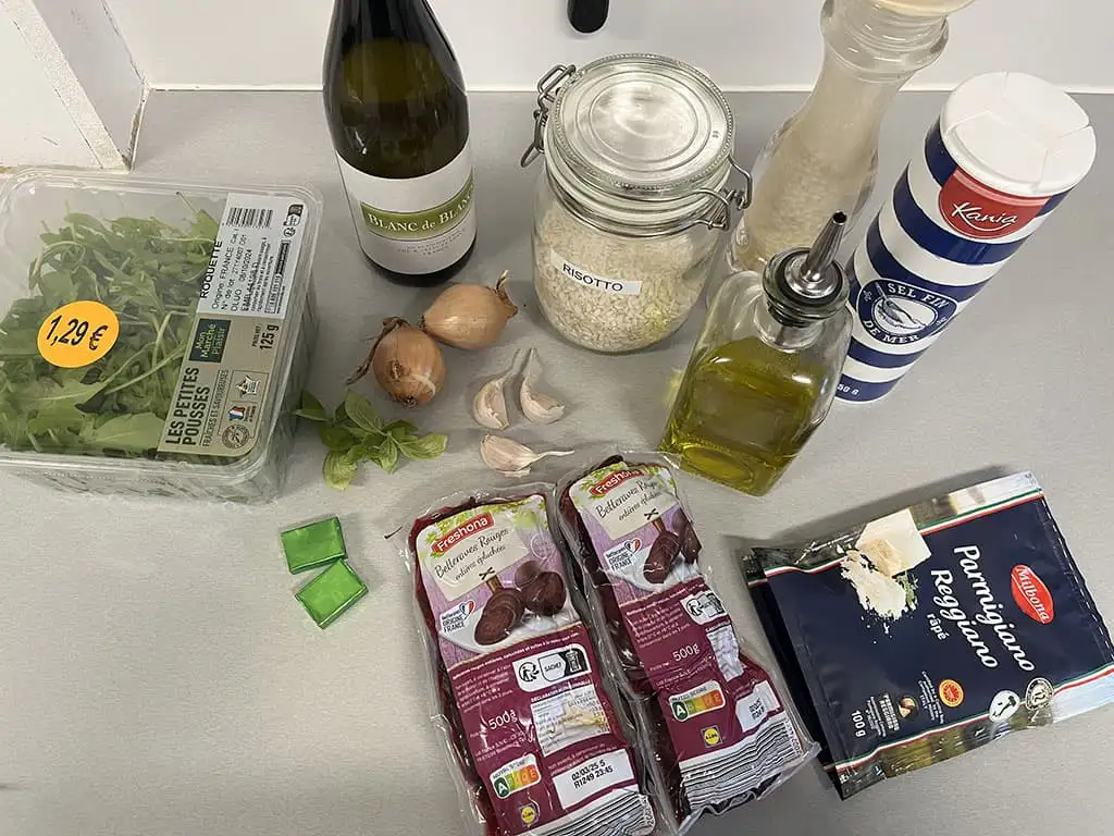 Risotto à la betterave ingrédients