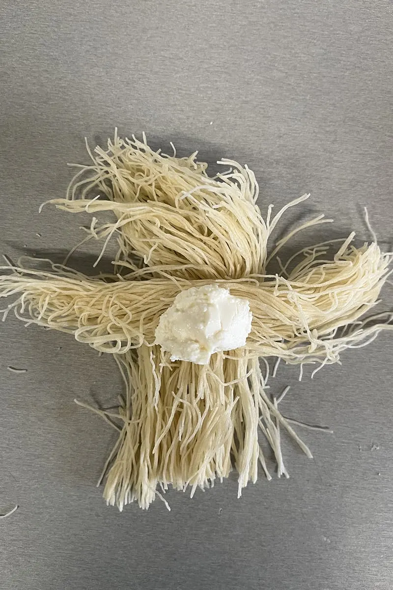 Roulés de künefe à la ricotta preparation - 1