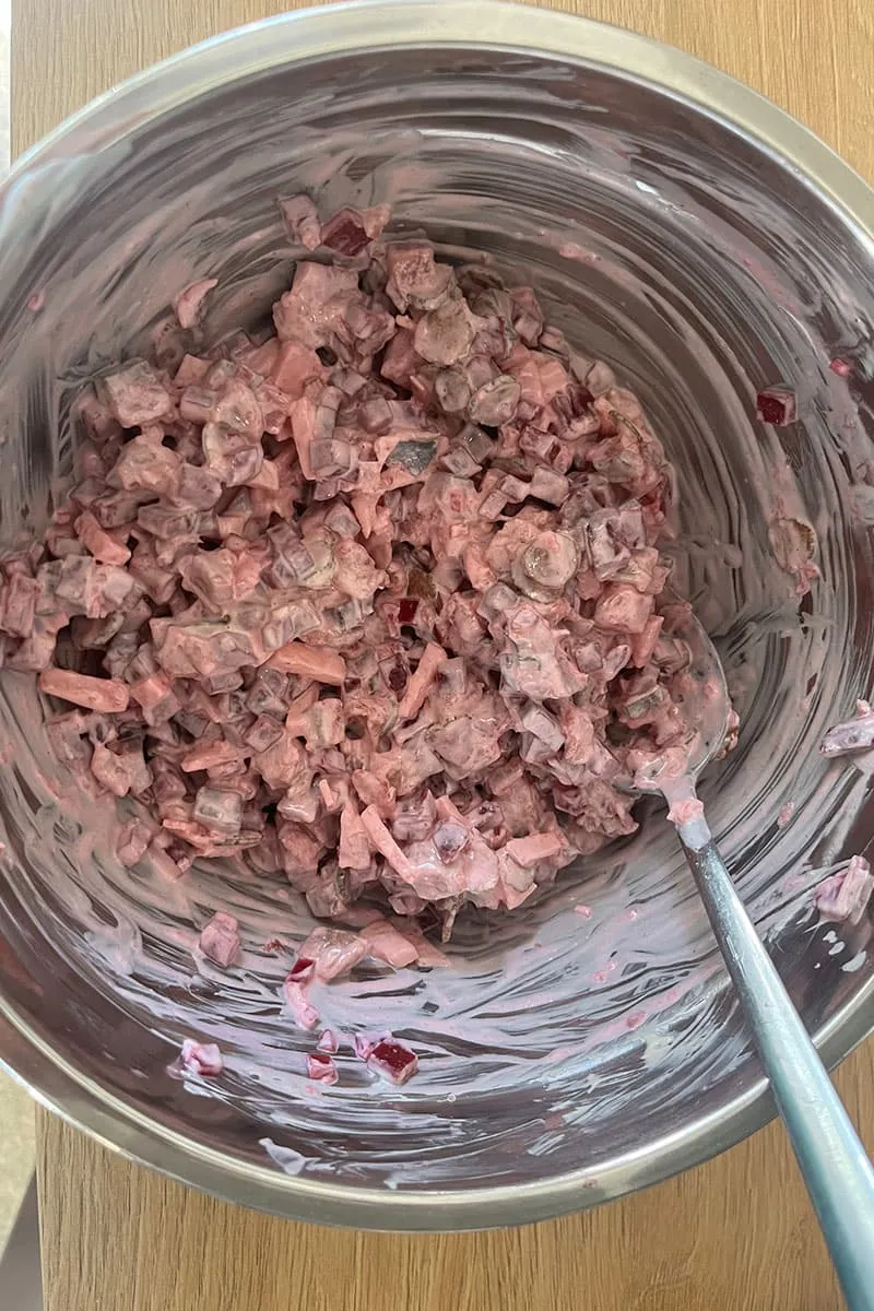 Préparation de la salade - deuxieme étape