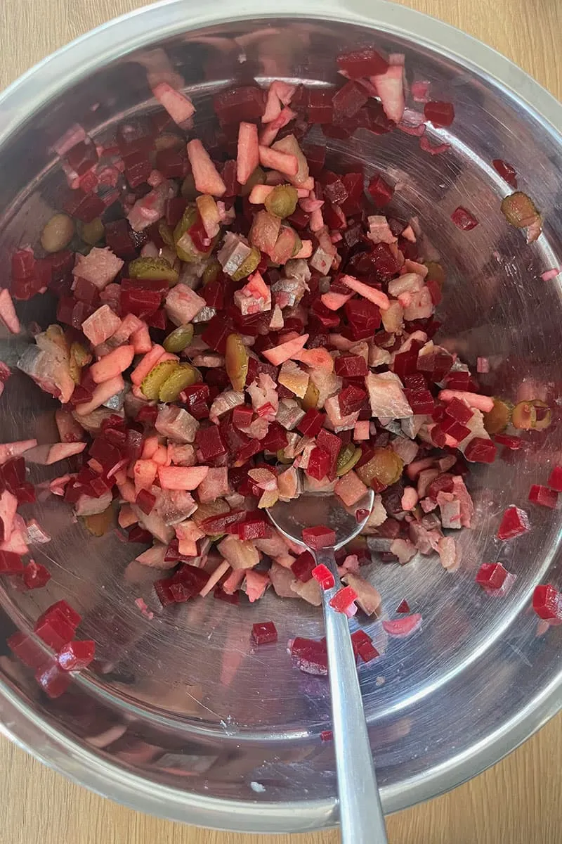 Préparation de la salade - premiere étape