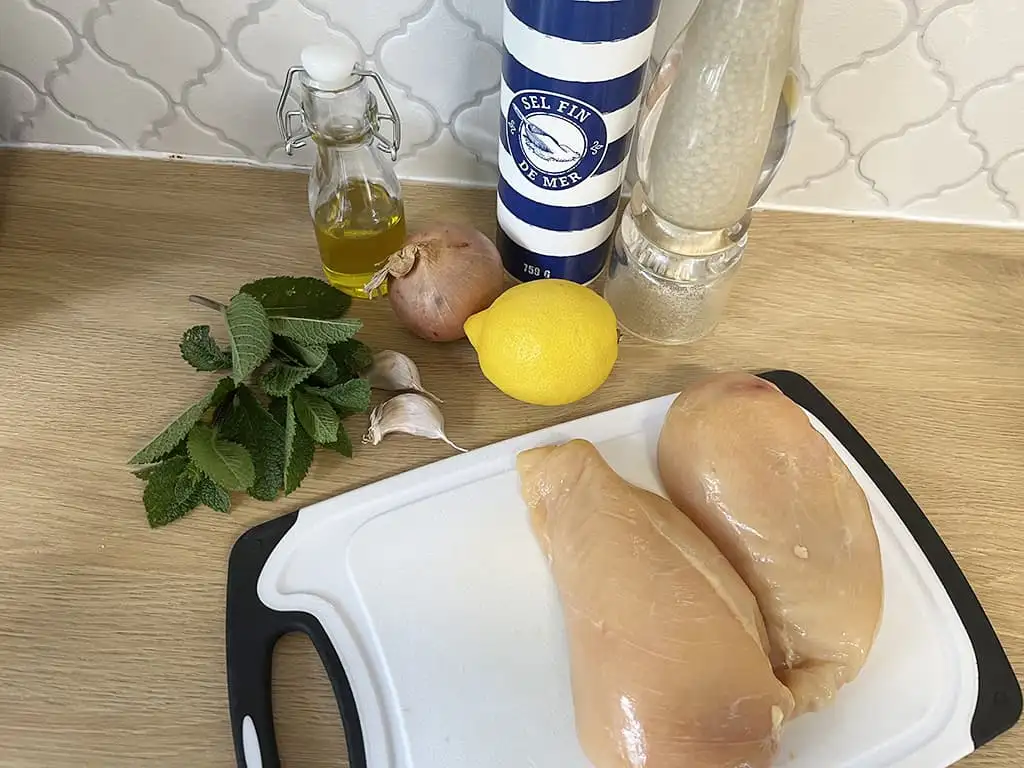 Brochettes de poulet grecque ingrédients