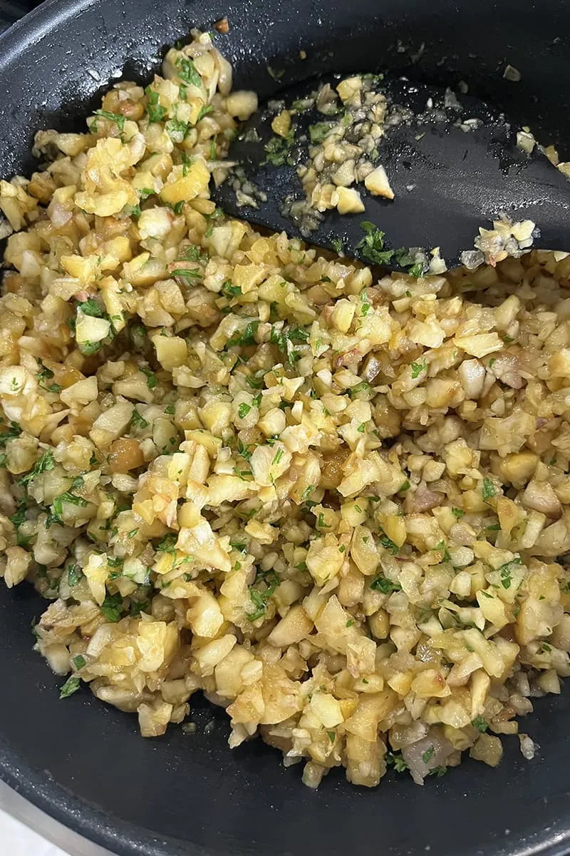 Croquettes de châtaignes - étape 1