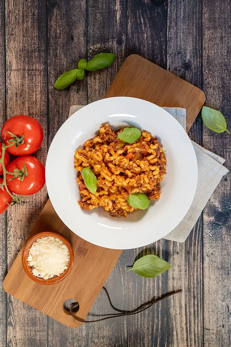 Macaronis express à la viande, délicieux, simple et pas cher !