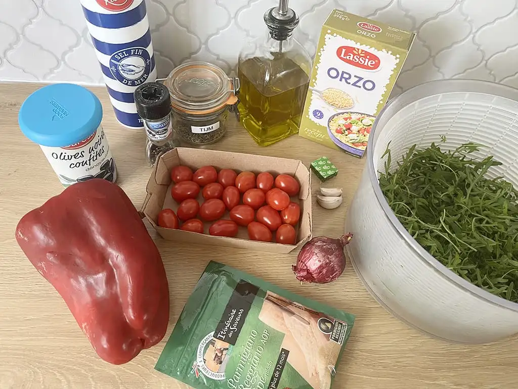 Poivrons farcis à l’orzo ingrédients