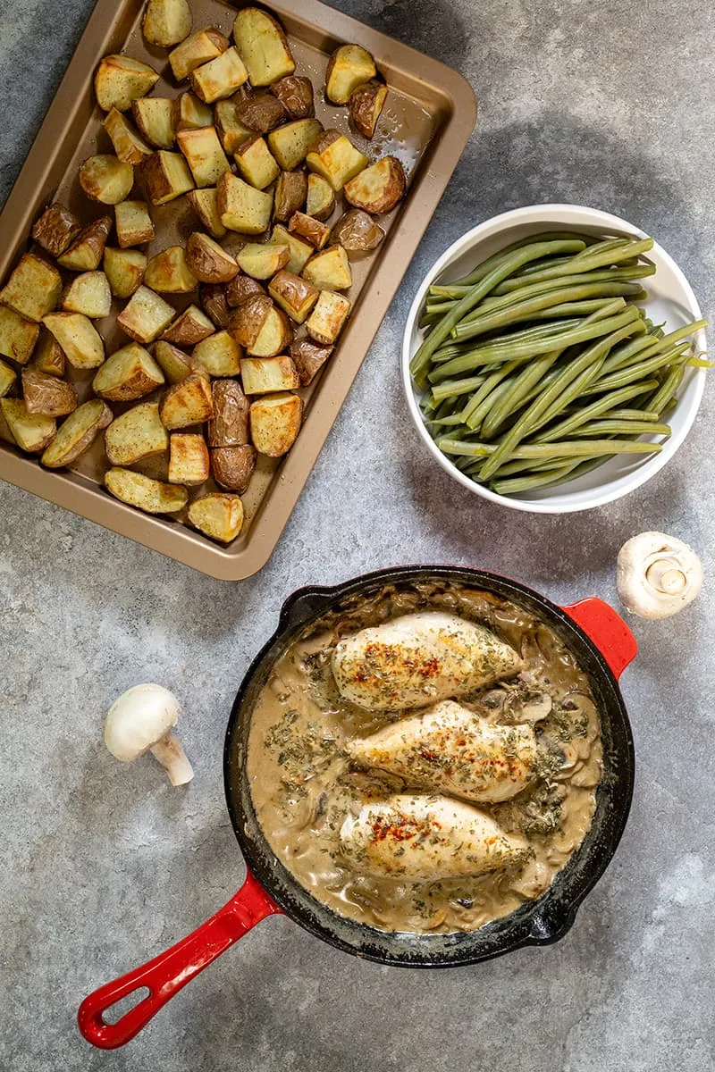 Poulet à la crème et champignons – avec une touche asiatique
