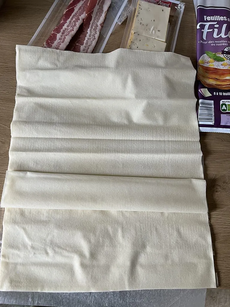 Préparation de la quiche à la raclette - étape 2