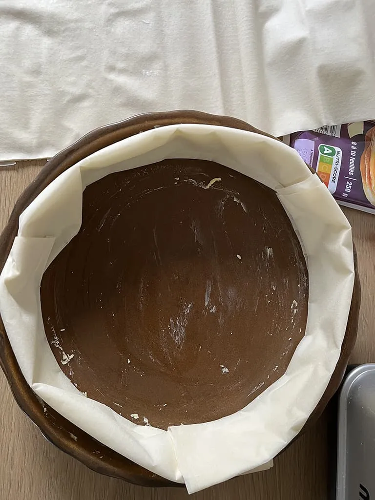 Préparation de la quiche à la raclette - étape 3