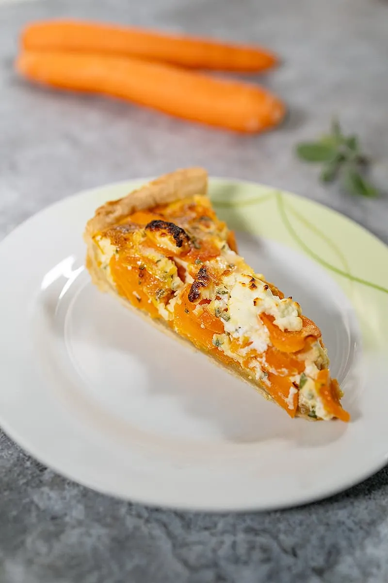 Quiche aux carottes et chèvre