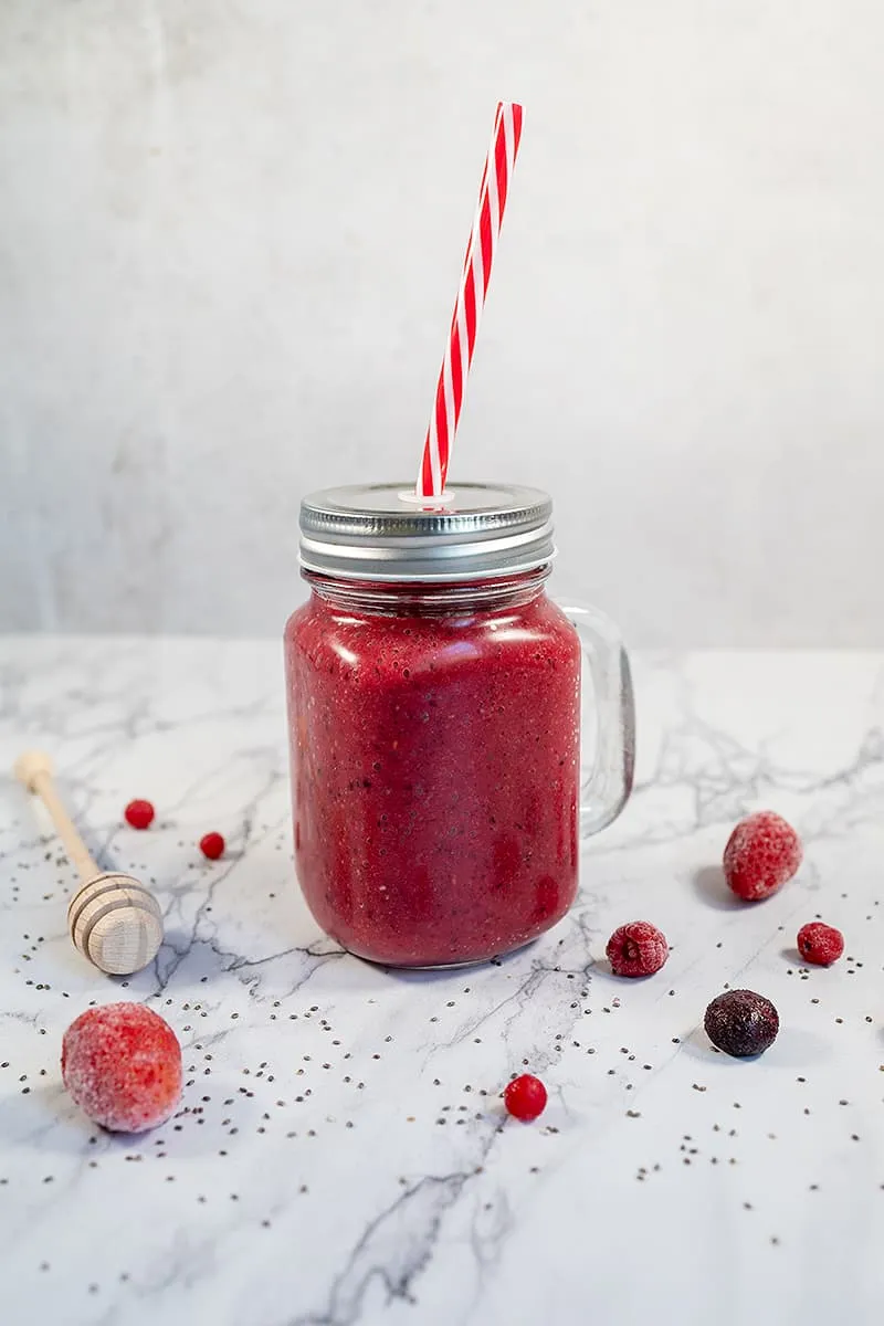 Smoothie aux fruits rouges – une boisson fraîche pour l’été