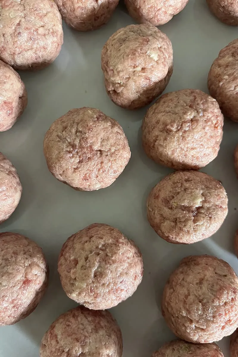 Préparation du boulettes bakso
