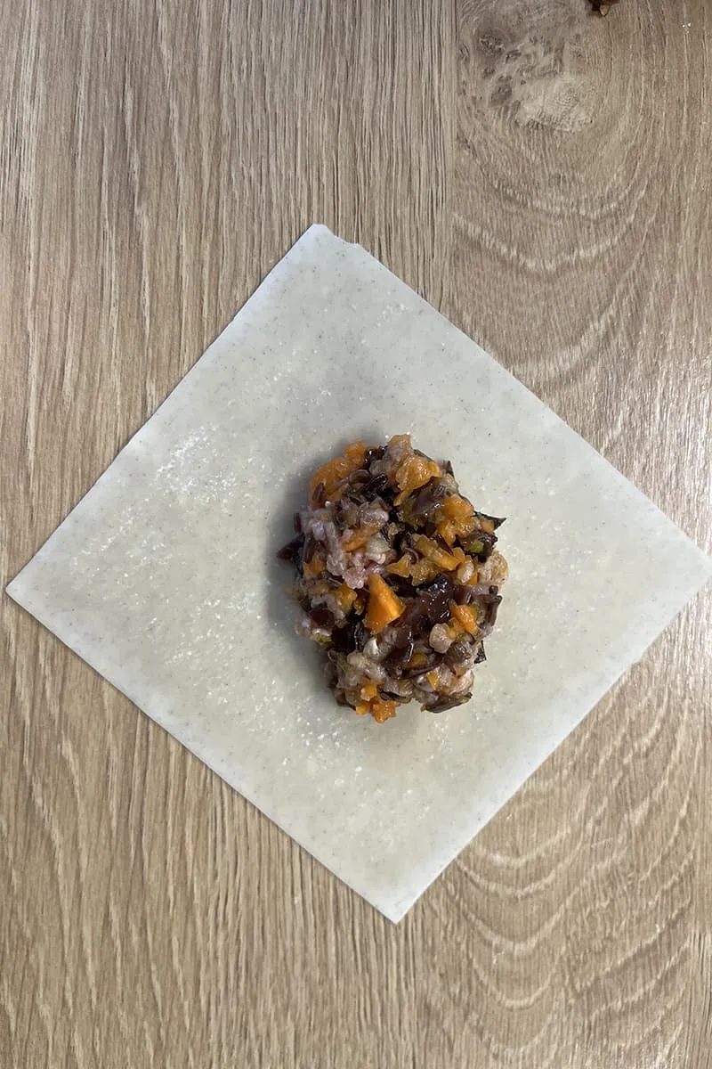 Soupe wonton preparation - etappe 1